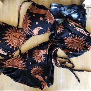 See you Monday sun and moon bikini set-set of 4
